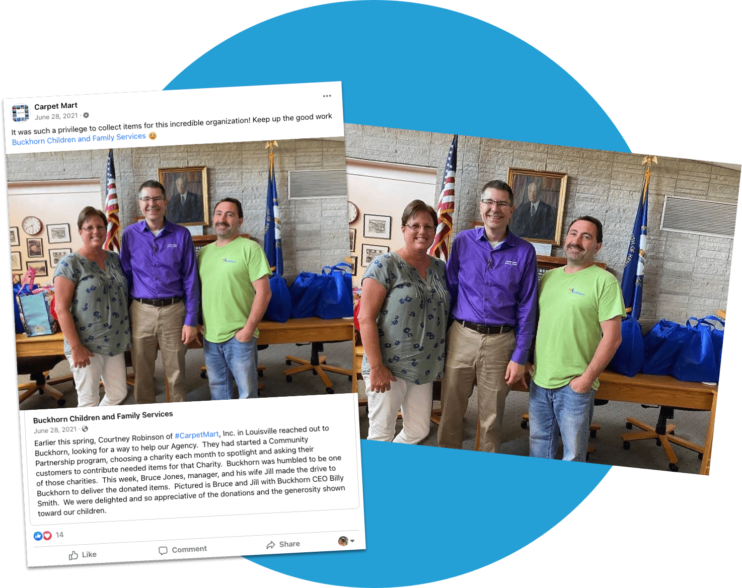 Carpet Mart supports Buckhorn Children & Family Services